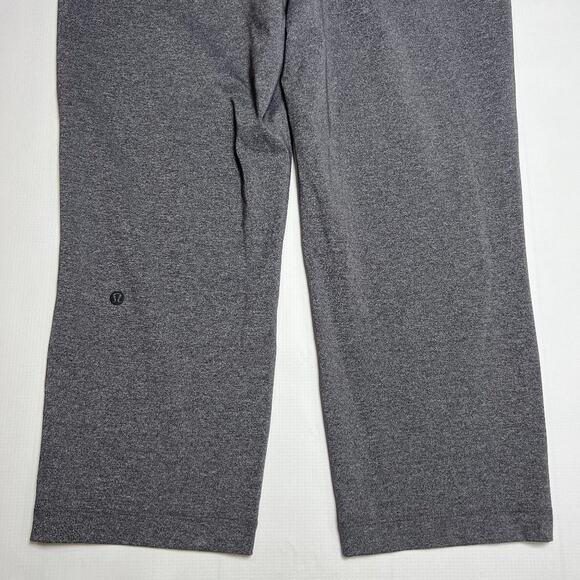 Lululemon On the Fly Crop Pants 23" SIZE 8 Heathered Black Travel Joggers - Picture 12 of 13
